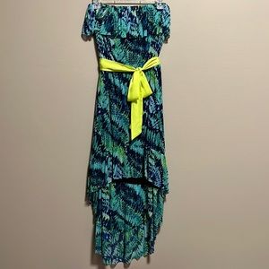 Express High-Low Strapless Dress